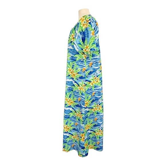 Hilo Hattie Short Sleeve Hawaiian Maxi Dress Size M/L - Picture 3 of 10